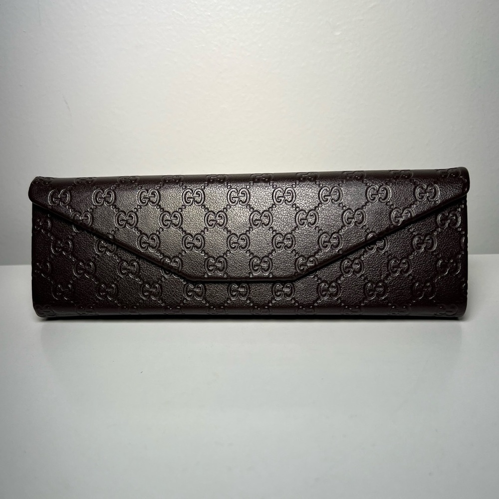Gucci Guccissima logo eyeglass sunglass case